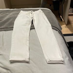 Worn once white denim swim fit jeans